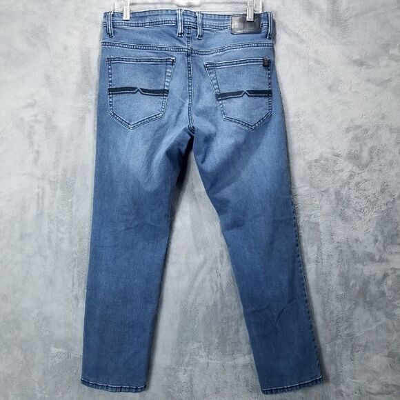 Búfalo David Bitton Jeans Mens 32×30 Blue Slim Stretch - Picture 2 of 11